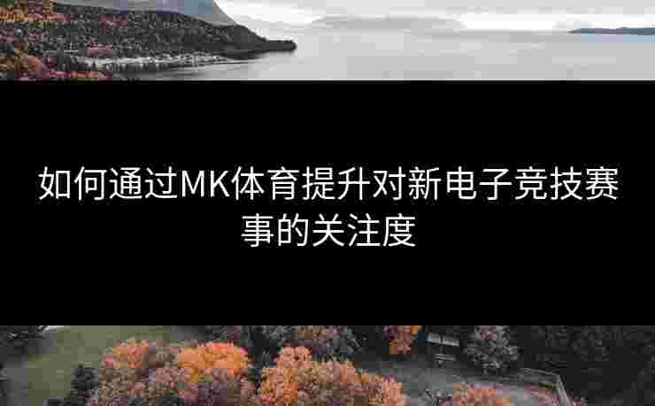 如何通过MK体育提升对新电子竞技赛事的关注度