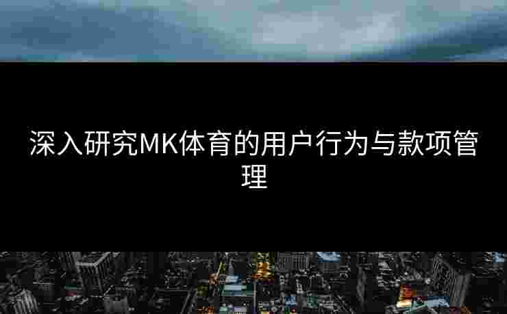 深入研究MK体育的用户行为与款项管理